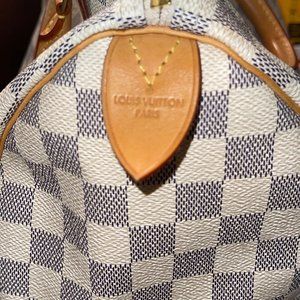 AUTHENTIC DAMIER LOUIS VUITTON AZURE SPEEDY LV 35
